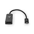 nedis ccgp64352bk02 usb adapter usb 32 gen 1usb type c male displayport female 020m black polybag extra photo 1