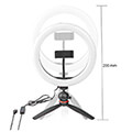 nedis rlstnd100bk ring light 10inch 120 led s 2700 6700k tripod black extra photo 3