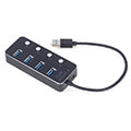 gembird usb 31 powered 4 port hub with switches black extra photo 5