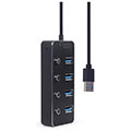 gembird usb 31 powered 4 port hub with switches black extra photo 6