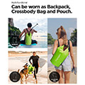 spigen aqua shield waterproof dry bag 20l 2l a630 cactus green extra photo 3