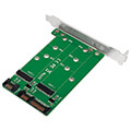 logilink pc0086 dual pcie sata to dual m2 pcie sata ssd adapter extra photo 1