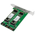 logilink pc0086 dual pcie sata to dual m2 pcie sata ssd adapter extra photo 2