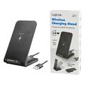 logilink pa0315 smartphone stand with wireless charging function 2 coils 15w black extra photo 9