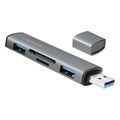 logilink ua0394 usb 32 2 port hub with card readers with aluminium case extra photo 2