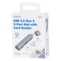 logilink ua0394 usb 32 2 port hub with card readers with aluminium case extra photo 8