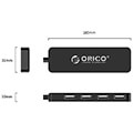 orico adapter hub usb to 4xusb black extra photo 1