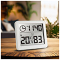 greenblue thermometer with clock function white extra photo 3