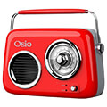 osio opr 3040r kokkino retro forito analogiko radiofono me bluetooth aux usb fm kai subwoofer 24w extra photo 2