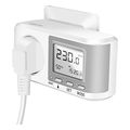 logilink em0005 energy cost meter with c02 calculator white silver extra photo 3