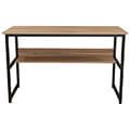 grafeio hm213102 melamini se karydi me mayro metalliko skeleto 120x50x75yek extra photo 1
