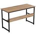 grafeio hm213102 melamini se karydi me mayro metalliko skeleto 120x50x75yek extra photo 3