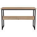 grafeio hm213102 melamini se karydi me mayro metalliko skeleto 120x50x75yek extra photo 4