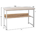 grafeio hm213101 melamini se sonama me leyko mat skeleto 120x50x75yek extra photo 1