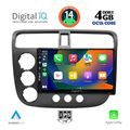 digital iq bxf 6187 cpa 9inc multimedia tablet for honda civic 4d mod 2001 2006 extra photo 1