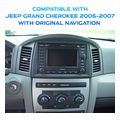 diq bxf 7271 cpa 10inc multimedia tablet for jeep grand cherokee mod 2005 2007 with original navi extra photo 2