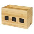 logilink kab0076 cable box 255x140x165 mm bamboo extra photo 2