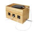 logilink kab0076 cable box 255x140x165 mm bamboo extra photo 4