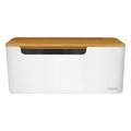 logilink kab0075 cable box 320x140x130 mm white with bamboo lid extra photo 1