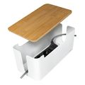 logilink kab0075 cable box 320x140x130 mm white with bamboo lid extra photo 2