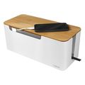 logilink kab0075 cable box 320x140x130 mm white with bamboo lid extra photo 3