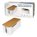 logilink kab0075 cable box 320x140x130 mm white with bamboo lid extra photo 8