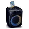 lenco pa 101bk party speaker 100w me bluetooth asyrmato mikrofono kai fotismo led extra photo 2