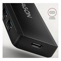 axagon hue c1a 4x usb32 gen 1 travel hub usb c power in w 20cm type a cable extra photo 3