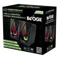 esperanza egs102 usb speakers 20 led rainbow boogie extra photo 2