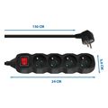 esperanza elk212k power strip 4 mprizes me diakopti 15m black extra photo 2 esperanza elk212k power strip 4 mprizes me diakopti 15m black extra photo 2