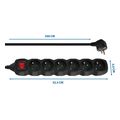 esperanza elk218k power strip 6 mprizes me diakopti 3m black extra photo 2