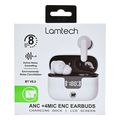 lamtech bt53 earbuds anc 4mic enc with led charging case white lam113041 extra photo 9