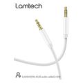 lamtech audiocable braided 1m 35mm to 35mm white lam445196 extra photo 2