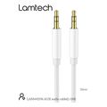 lamtech audiocable braided 1m 35mm to 35mm white lam445196 extra photo 5