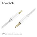 lamtech audiocable braided 1m 35mm to 35mm white lam445196 extra photo 8