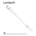 lamtech type c adapter cable audio jack 35mm white lam023831 extra photo 1