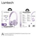lamtech extra bass stereo headphones with mic purple lam113737 extra photo 4