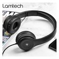lamtech extra bass stereo headphones with mic black lam020724 extra photo 3