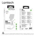 lamtech 2in1 folding desktop stand for smartphones and tablets white lam111672 extra photo 4
