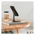 lamtech 2in1 folding desktop stand for smartphones and tablets black lam111689 extra photo 4