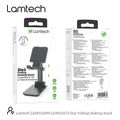 lamtech 2in1 folding desktop stand for smartphones and tablets black lam111689 extra photo 5