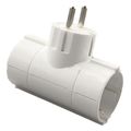 lamtech power socket splitter with 2 schuko outlets white lam023756 extra photo 2