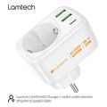 lamtech multifunctional surge protector wall socket 1xschuko 2xusb 1xtype c pd20w lam114482 extra photo 4