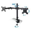 esperanza erw018 desk holder for 2 computer monitors 10 27 sylen extra photo 2