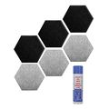 audiodesigner pet hexagon 6 ixoaporrofitika panel 20 cm black grey 1 tm me benzinokolla set extra photo 1