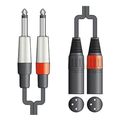 26j 2xm300 kalodio ixoy 2 x 63mm mono jack plugs 2 x xlr male 3m temaxio extra photo 1