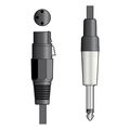 citronic xf m6j150bk classic microphone lead xlr female 63mm mono jack plug 15m temaxio extra photo 1