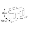 geyer aplika led 6w 320lm 3000k 200x70 ip54 leyko extra photo 1