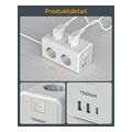 tessan 9 in 1 cuboid power strip 6xschuko 2xusb 1xtype c 2m cable ts 306 c extra photo 1