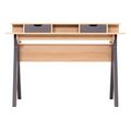 grafeio rexin hm18290 melamini se sonama gkri 120x59x85yek extra photo 2 grafeio rexin hm18290 melamini se sonama gkri 120x59x85yek extra photo 2